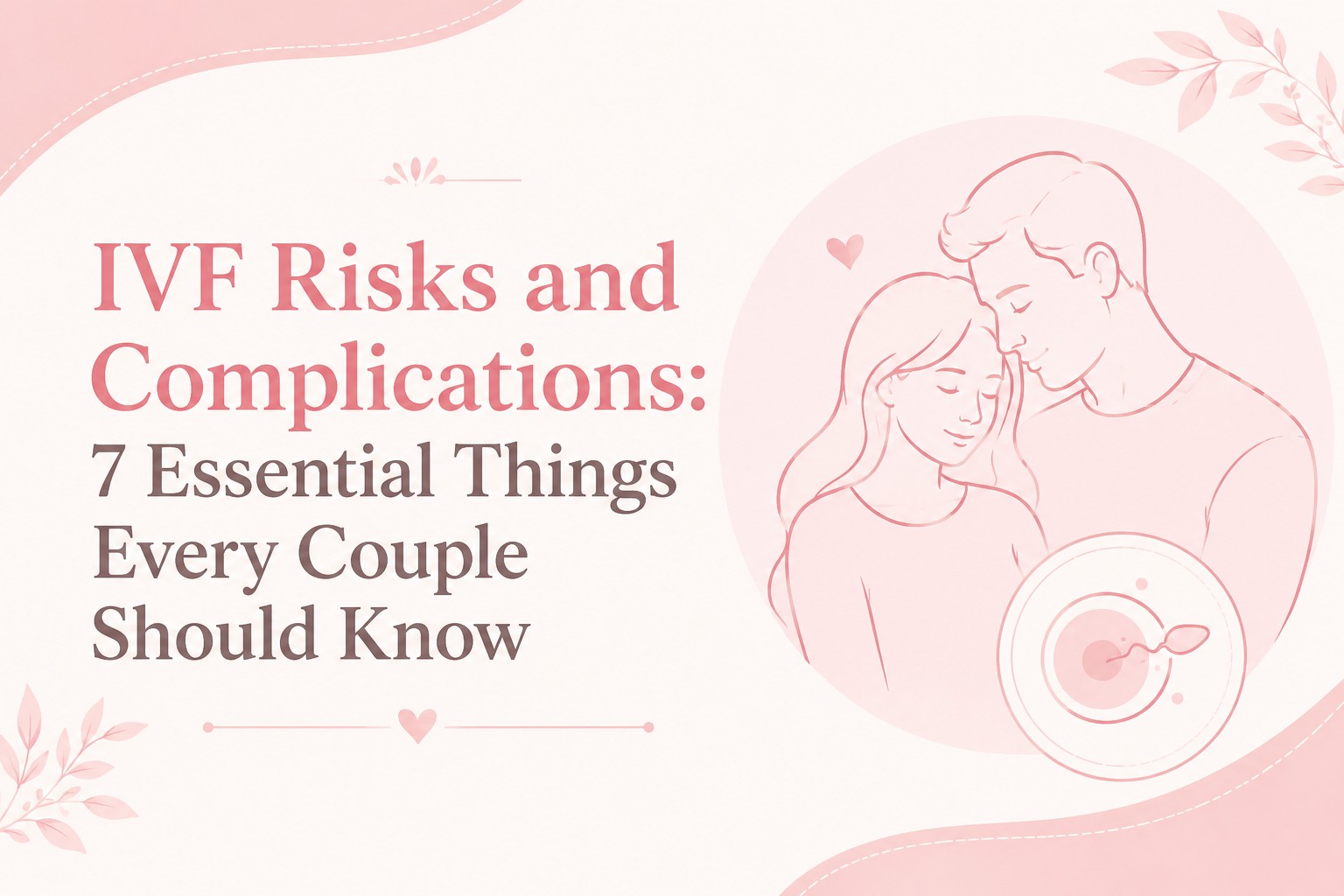IVF risks and complications guide banner showing a couple with fertility treatment title for Alka IVF Shree Kanak Hospital.