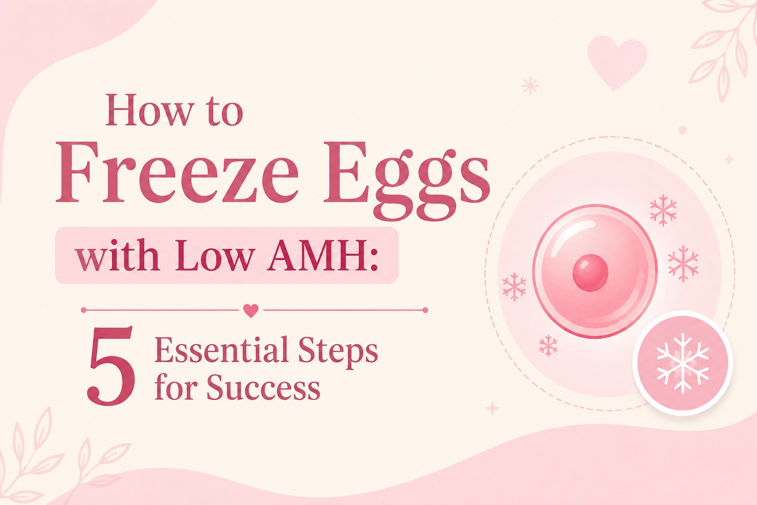 How to Freeze Eggs with Low AMH: 5 Essential Steps for Success guide banner by Alka IVF Shree Kanak Hospital