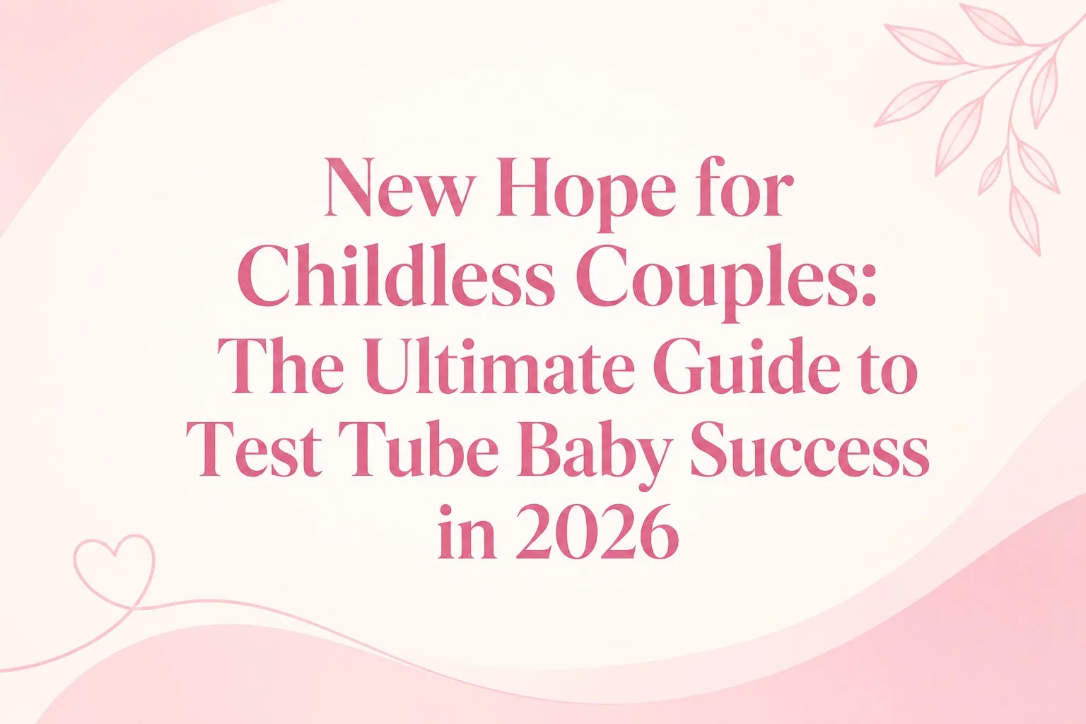 New Hope for Childless Couples: The Ultimate Guide to Test Tube Baby Success in 2026 banner by Alka IVF